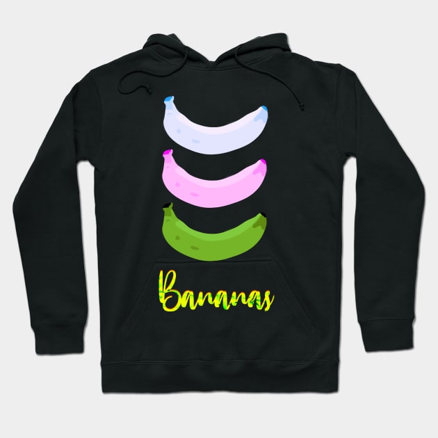 Color Bananas Design Hoodie by emma17